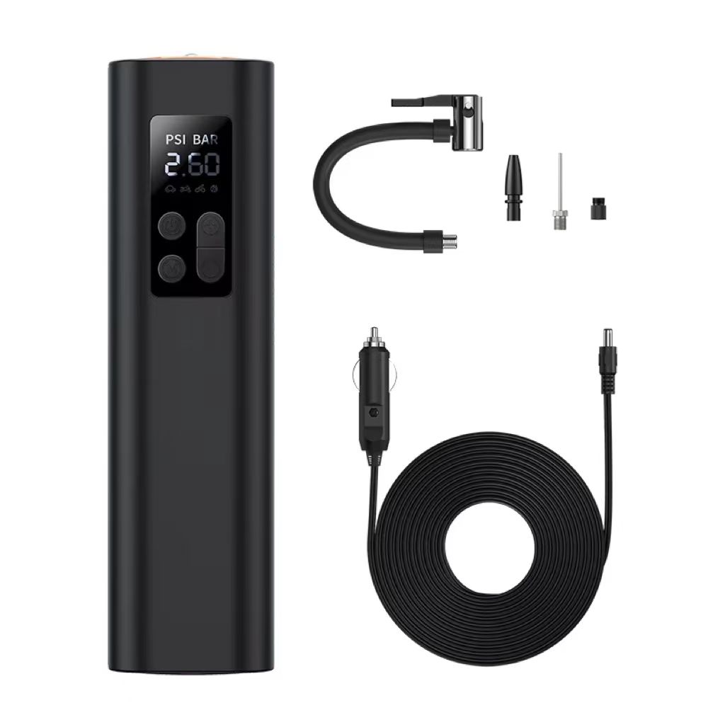 Air Compressor - Mini Taşınabilir ABS Plastik Kablosuz Dijital