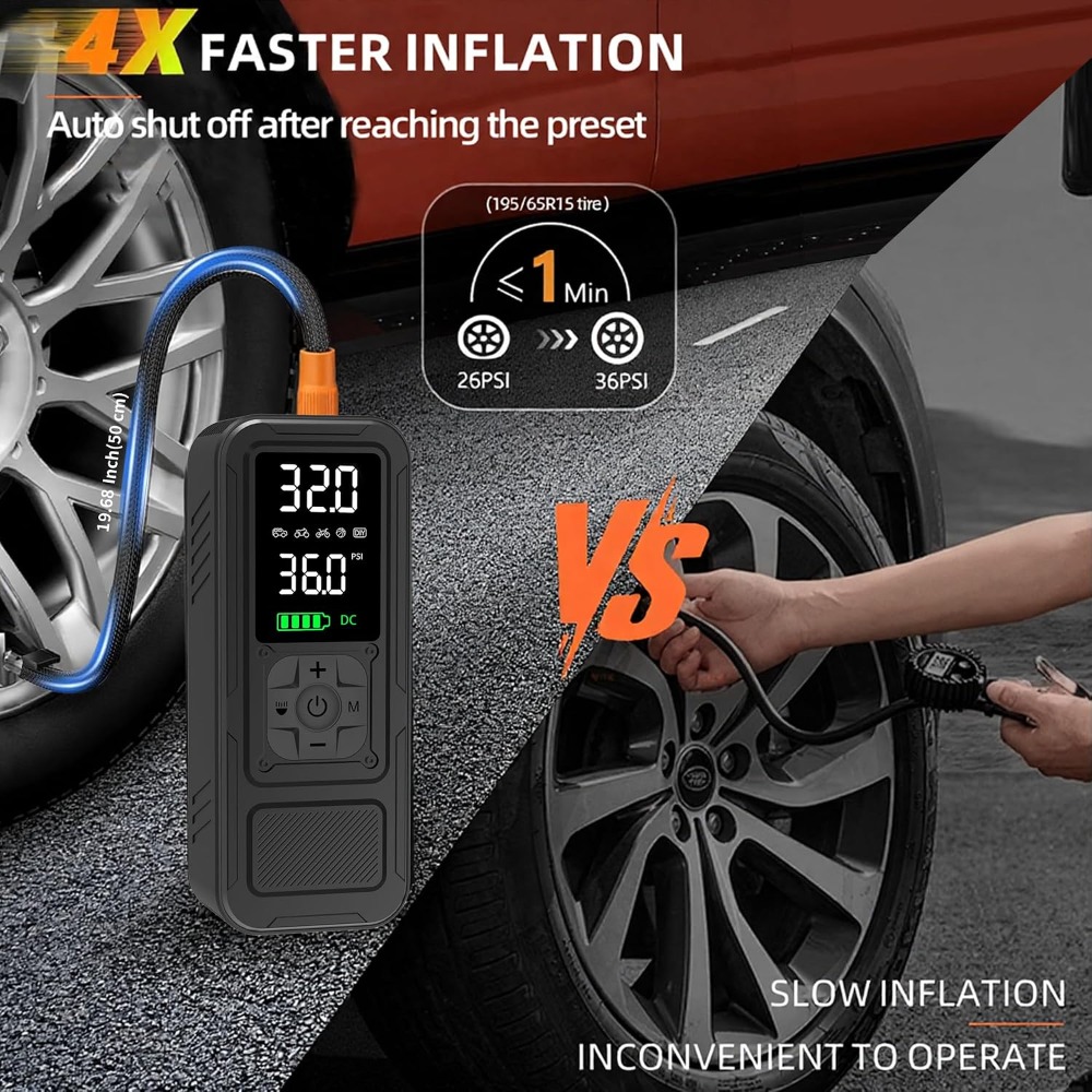 6000mAh Kablosuz Lastik Şişirm - Air Compressor incelemesi ve fiyatı